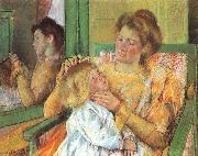 Mary Cassatt Mother Combing her Child Hair oil on canvas